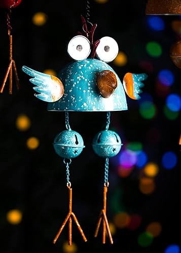 Miniatura 2 de Campanillas de viento solares de gallo para exteriores, divertida decoración de pollo para patio al aire libre, porche o patio trasero, regalo de