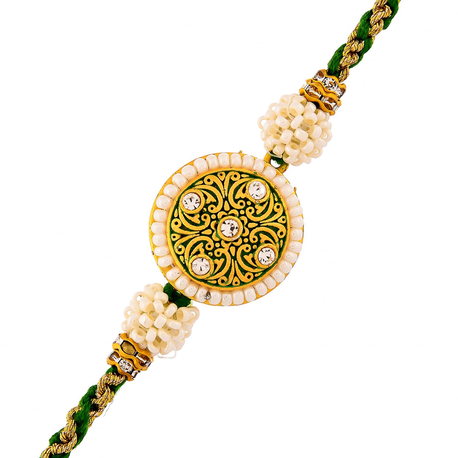 VOYLLA Faux Pearls Embellished Thread Rakhi|Rakhi For Brother|Pack Of 1|Rakhi Special| (B0D5LRKSVH) Amazon Price History, Amazon Price Tracker