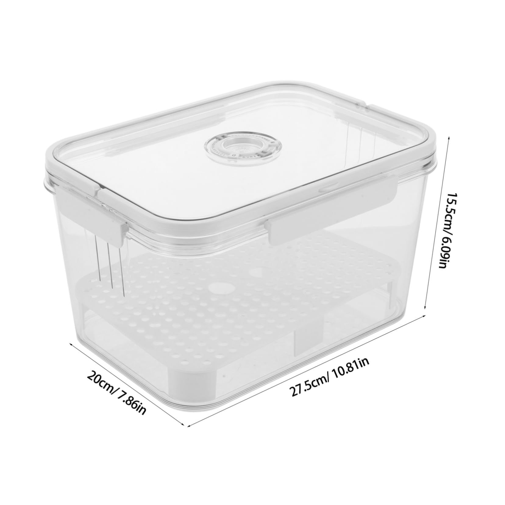 Contenitore per Pane in Plastica con Manici e Chiusura Ermetica | Indicatore Orario, Design Salvaspazio, per Pane e Pasticceria Fatta in Casa su Piano Cucina