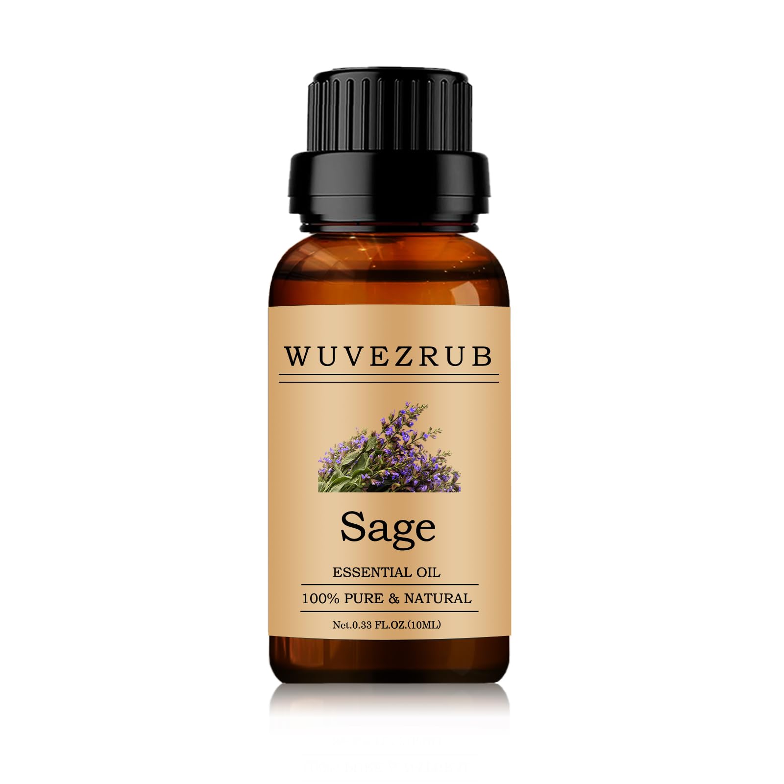 Sage Essential Oils 10ML, 100% Pure and Natural Essential Oil for Aromatherapy Diffuser - 0.33 Fl Oz/Sage