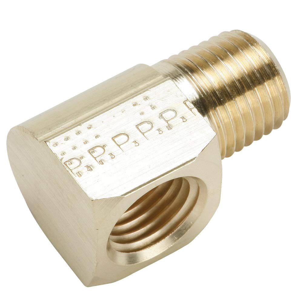 Parker Hannifin 2202P-2-2-pk20 Extruded Elbow Pipe Fitting, 90 Degree, 1/8 Female Thread x 1/8 Male Thread, Brass (Pack of 20)