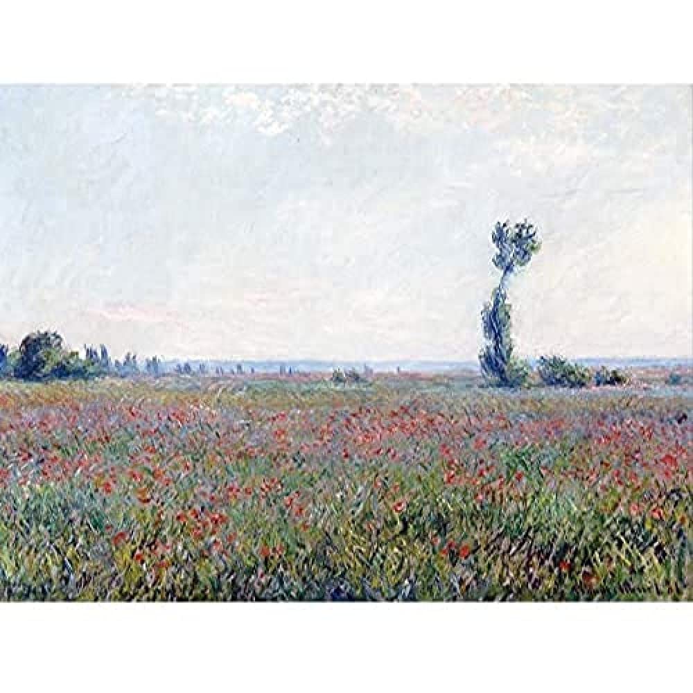 Claude Monet Poppy Field Art Print Canvas Premium Wall Decor Poster Mural