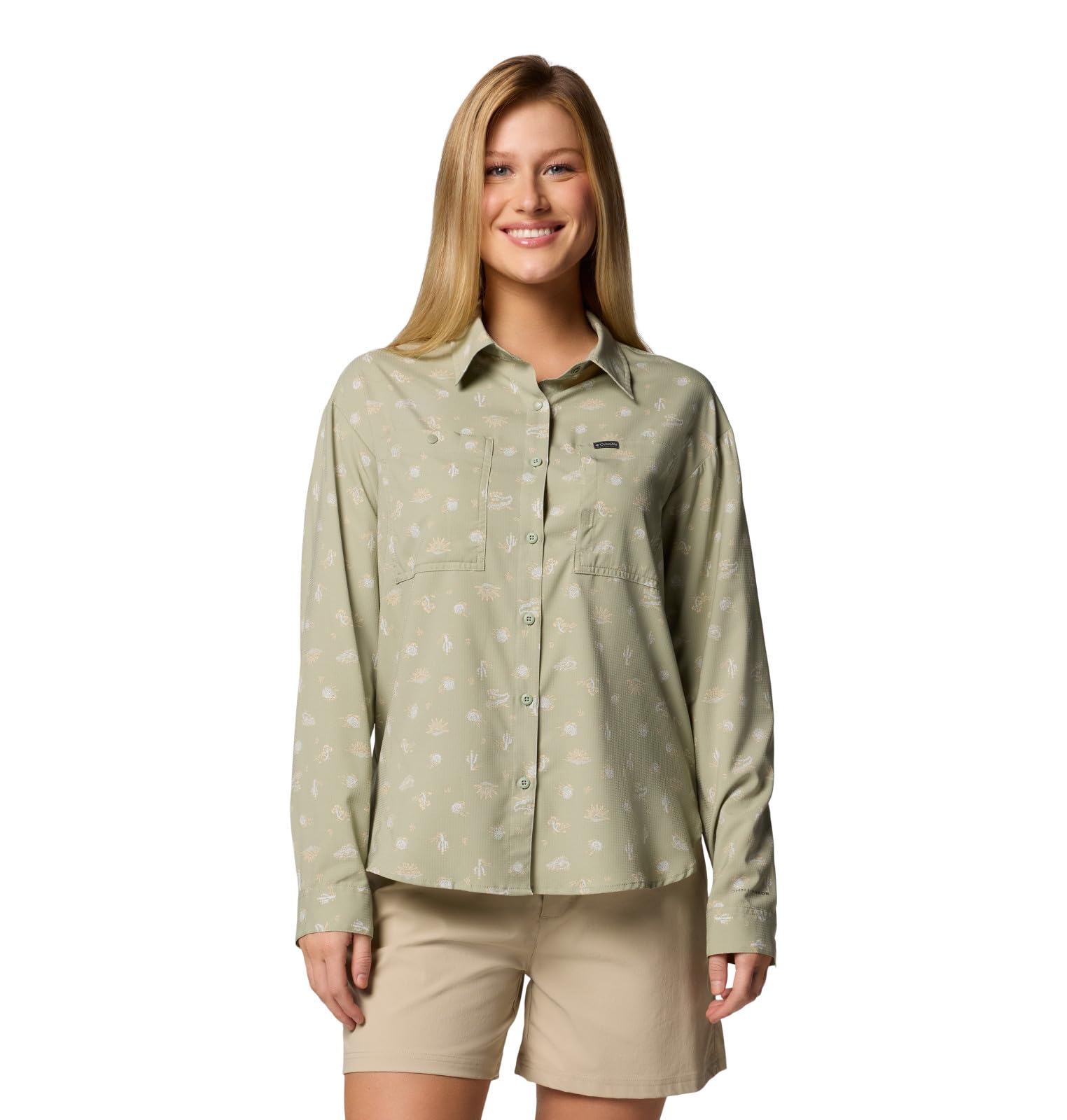 Columbia Womens Silver Ridge Utility Patterned Long Sleeve Shirt