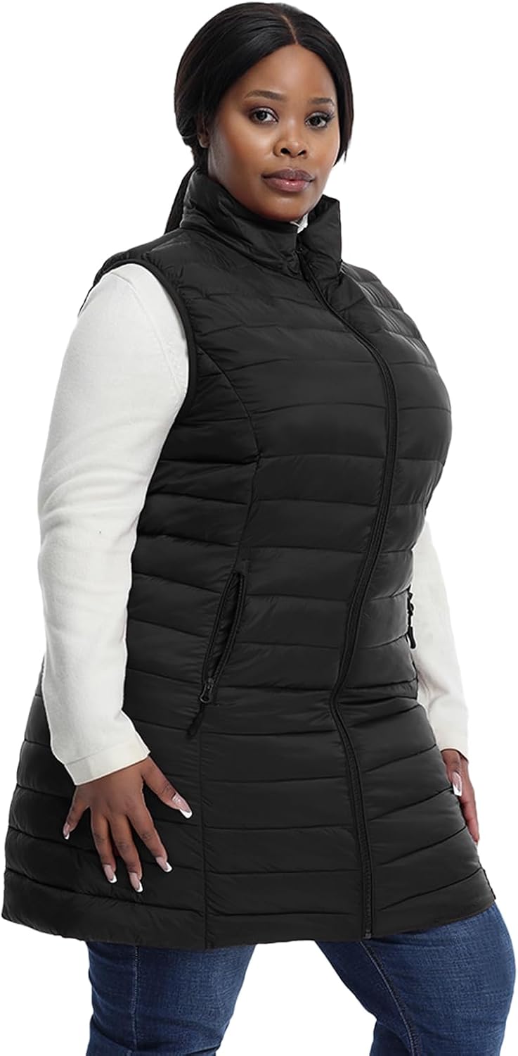 Plus Size Women Puffer Vest 1X-6X Lightweight Packable Quilted Puffy Vest (Exclusively for Plus Size) - Image 2
