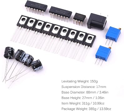 LANRU DIY Magnetic Levitation Kit Magnetic Suspension DIY Module Kit Magnetic Floating DIY Kit Floating Toy, 150g
