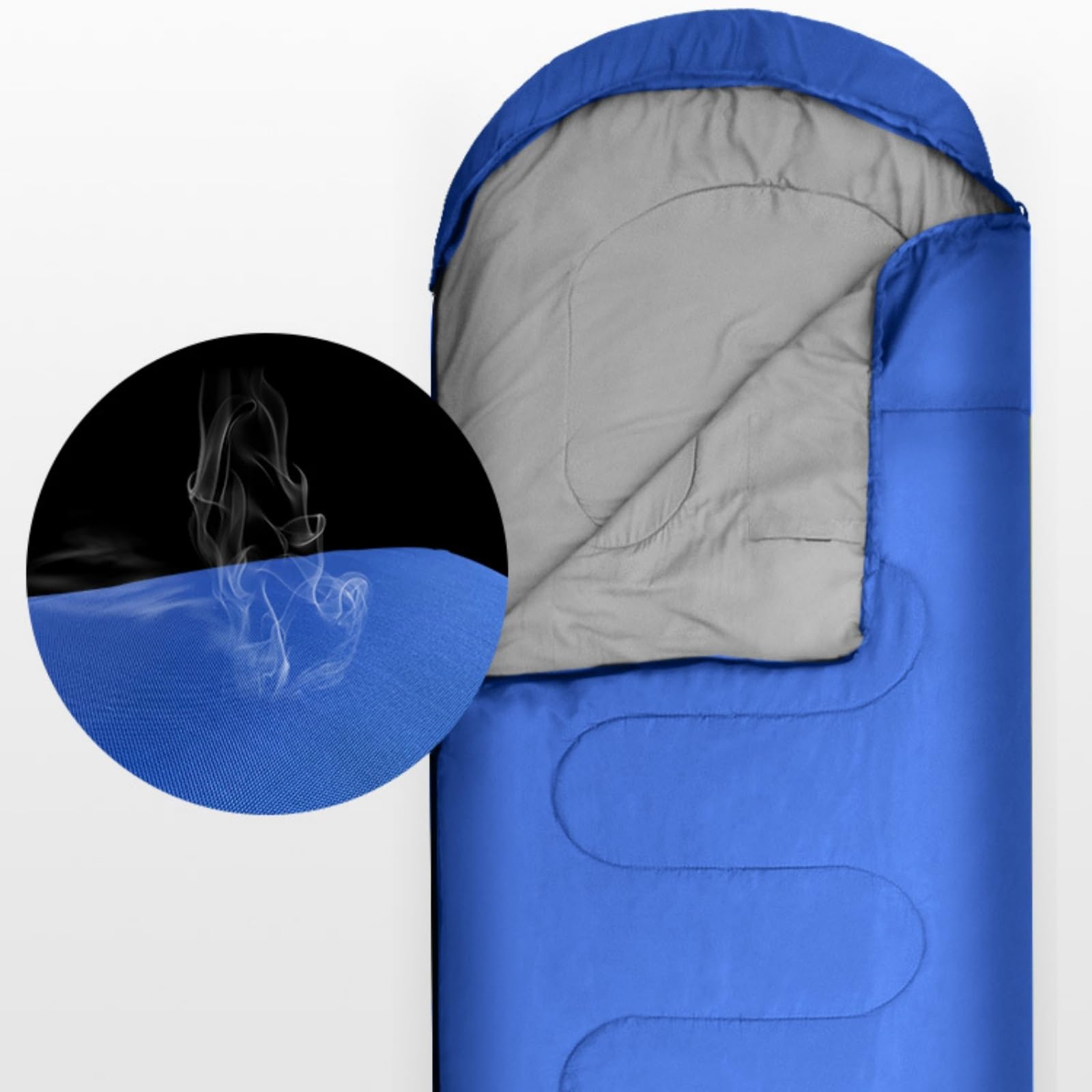 Schlafsack Wasserdichter Schlafsack mit leichter, wasserdichter, kompakter Tasche for Campingausrüstung, die im Freien unterwegs ist für Outdoor Kaltes Wetter Camping und Bergsteigen ( Color : White ,