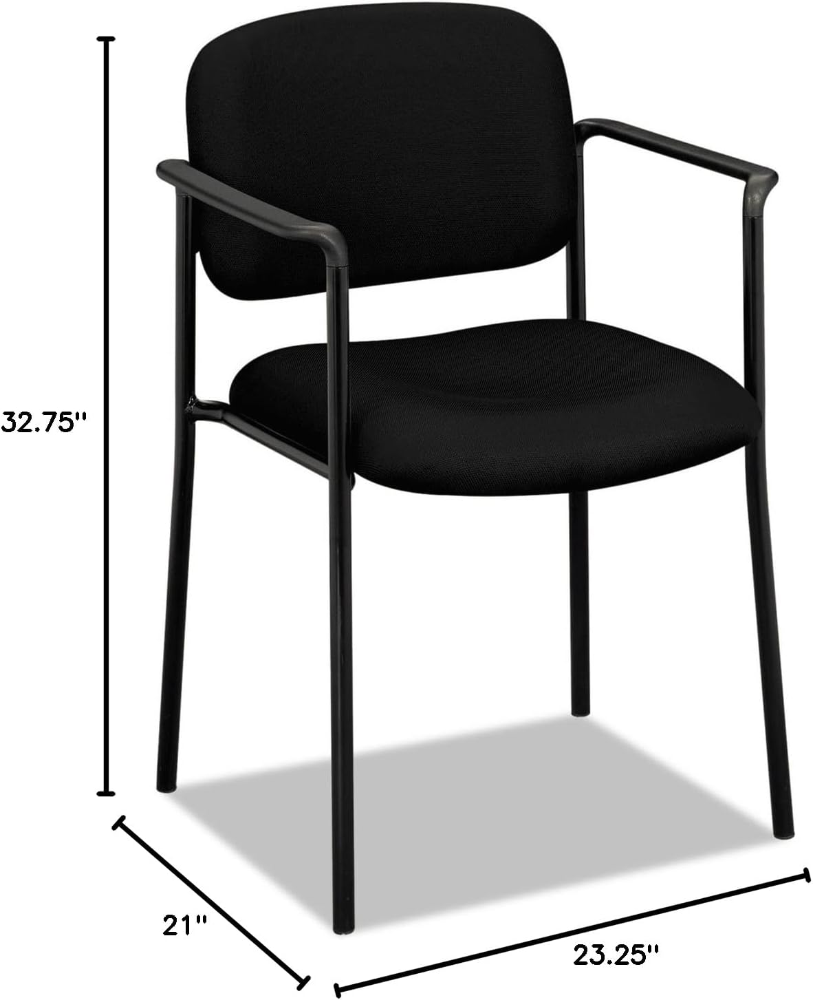 Four-High Office Stacking Chair Seat Finish: Black