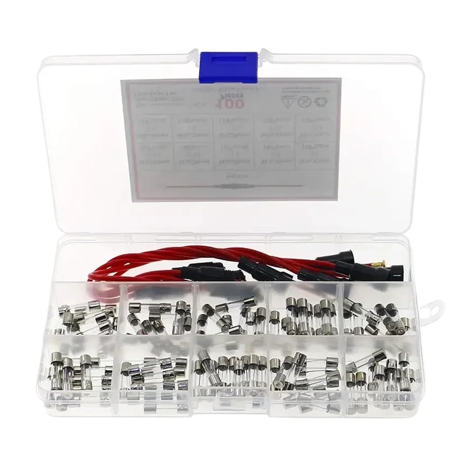 10pcs 5*20mm Glass Fuse Holder Screw Type 5x20mm With 22 Awg Wire Cable