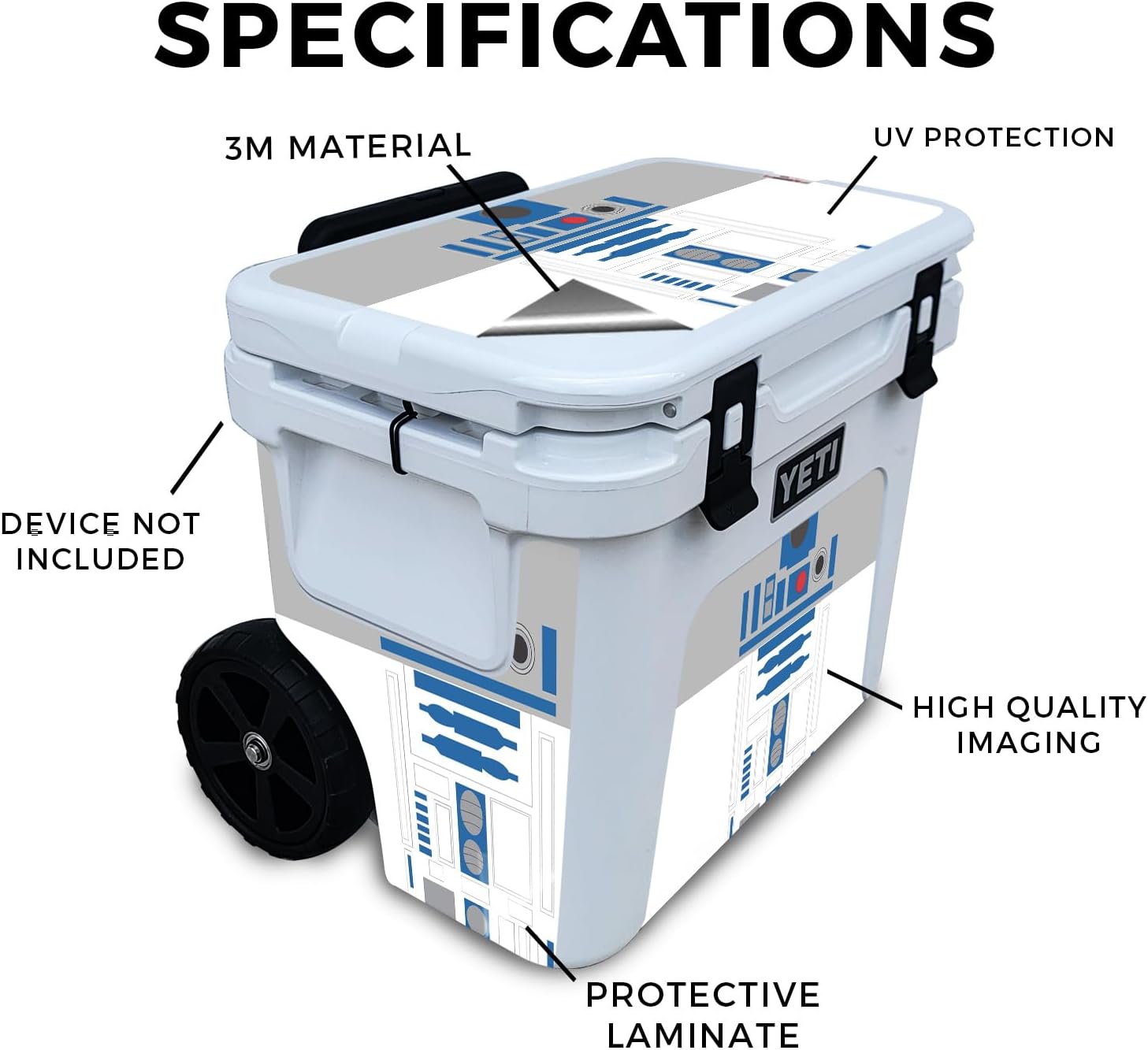 Skin Compatible with Yeti Roadie 32 Wheeled Cooler - Cyber Bot - Premium 3M Vinyl Protective Wrap Decal Cover - Easy to Apply | Crafted in The USA by MightySkins