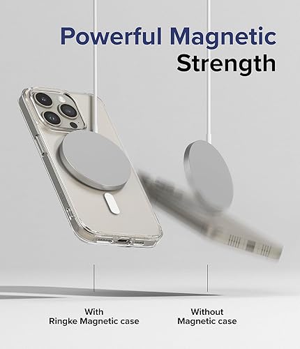 Miniatura 5 de Ringke Fusion - Funda resistente al aceite y a la suciedad: compatible con iPhone 15 Pro y compatible con MagSafe, revestimiento UV resistente a