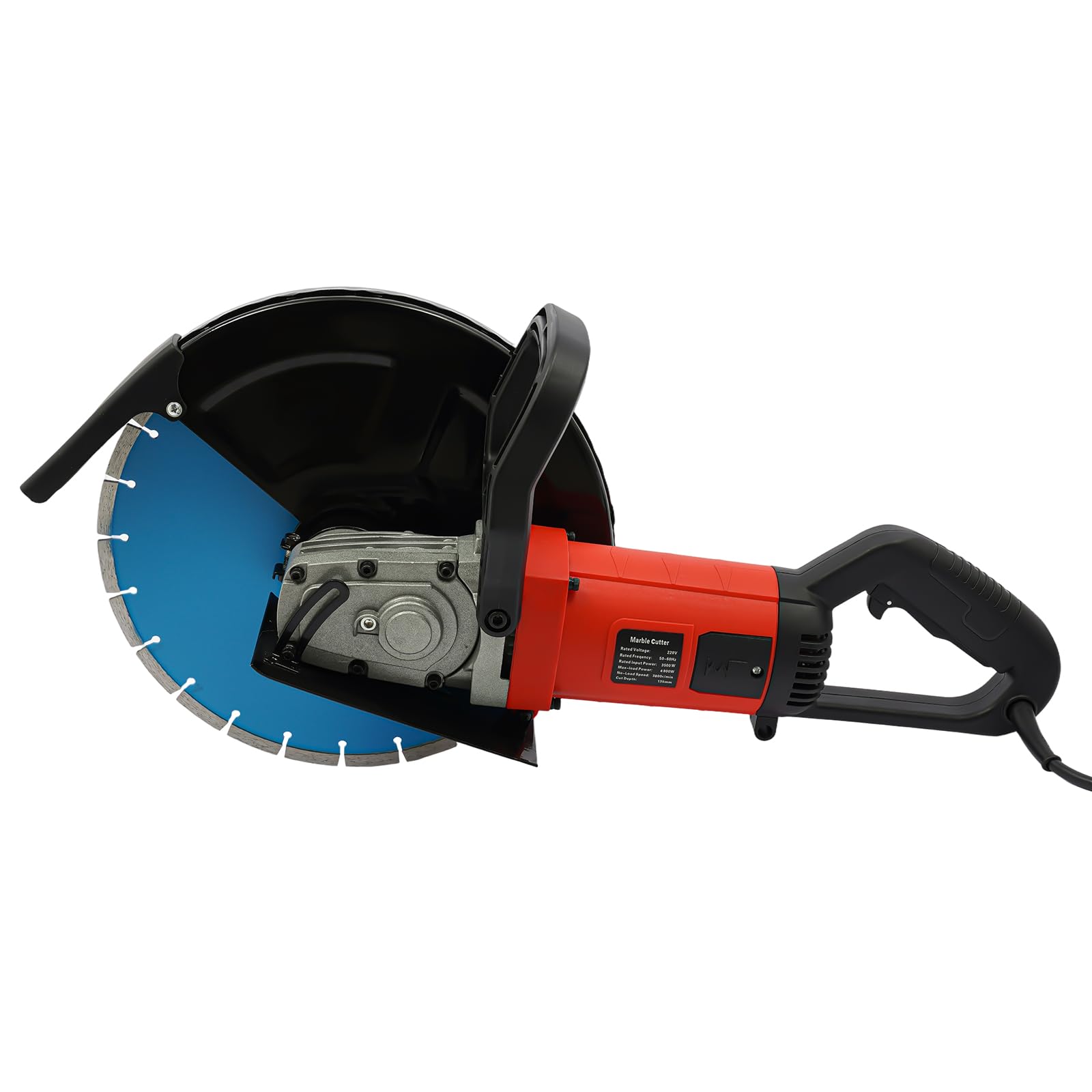 Elektryczna piła do kamienia, 3500 W, średnica tarczy 350 mm, przenośna maszyna do cięcia kamienia na sucho/mokro, diamentowa piła do cięcia, bruzdownica do betonu, cegły, granitu, marmuru