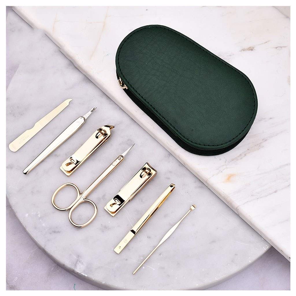 TONGQIC Nagelknipser-Set Rot Runde Nagelknipser Set, goldene Nagelknipser, Augenbraueclip, Augenbraue Schere, Ohr-Auswahl, Nagelknipser Tool (7 teiliges Set) Nagelknipser-Kit(B)