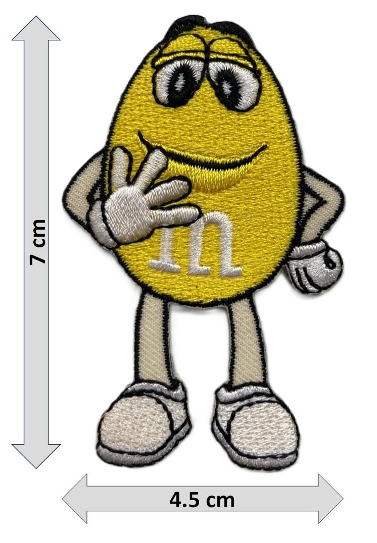 Amazon.co.jp: ワッペン アイロン キャラクター M&M'S イエロー