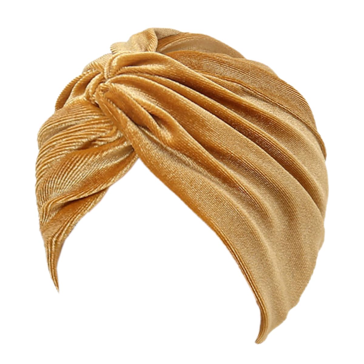 1 gorro de turbante elástico de terciopelo para mujer, gorro de turbante para mujer, gorro turbante de terciopelo, suave, cálido, turbante para la cabeza, tocado para el pelo, color azul marino
