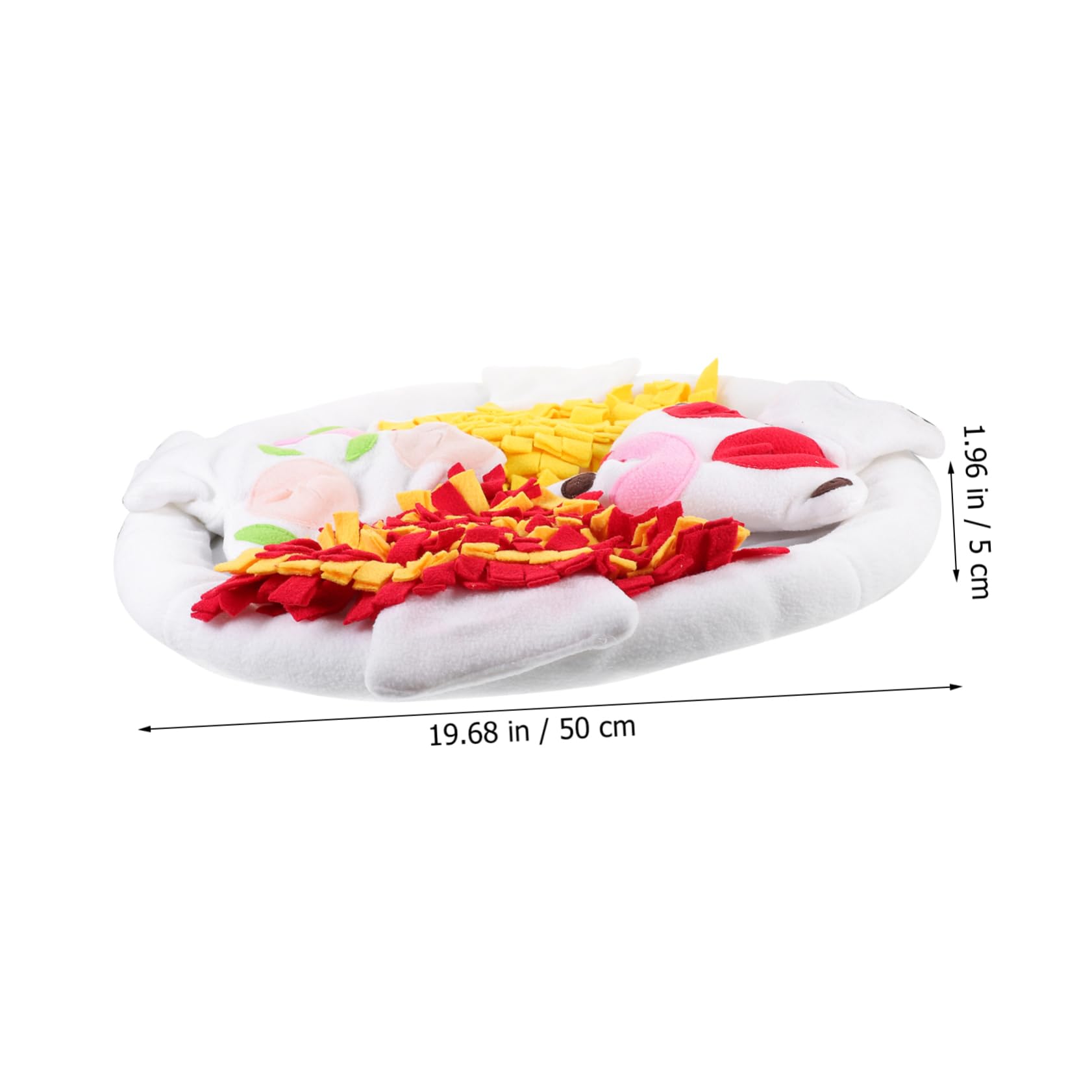 BESPORTBLE Tappetino Snuffle per Cani Forma Pizza in Polar Fleece per Allenamento Alimentare Lento e Masticazione