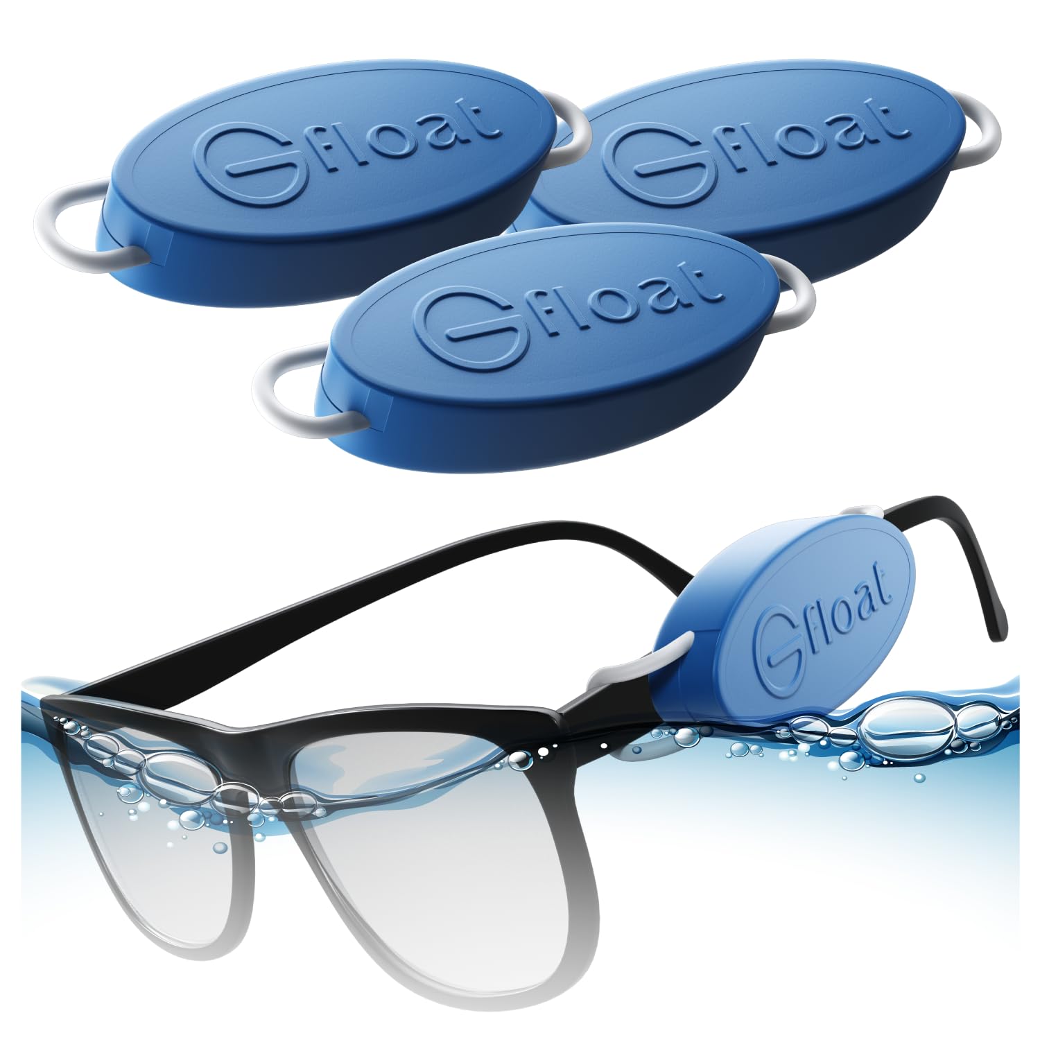 GFLOAT Floating Eyewear Retainer – Sunglasses &amp; Prescription Glasses Float, No Strap, Water Sports