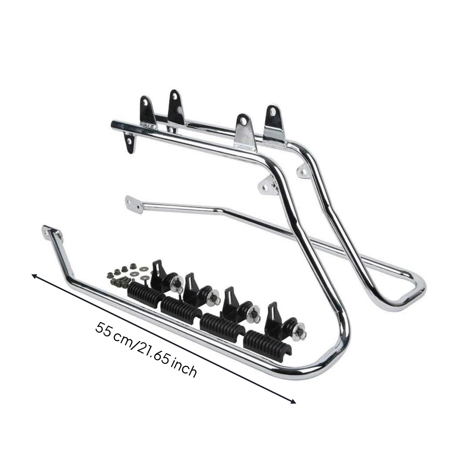 Bastidor Lateral para Maletas cicleta Metal Resistente con Puntos Anclaje Múltiples Acuado para Instalación en con Doble Trasero, Style to 1
