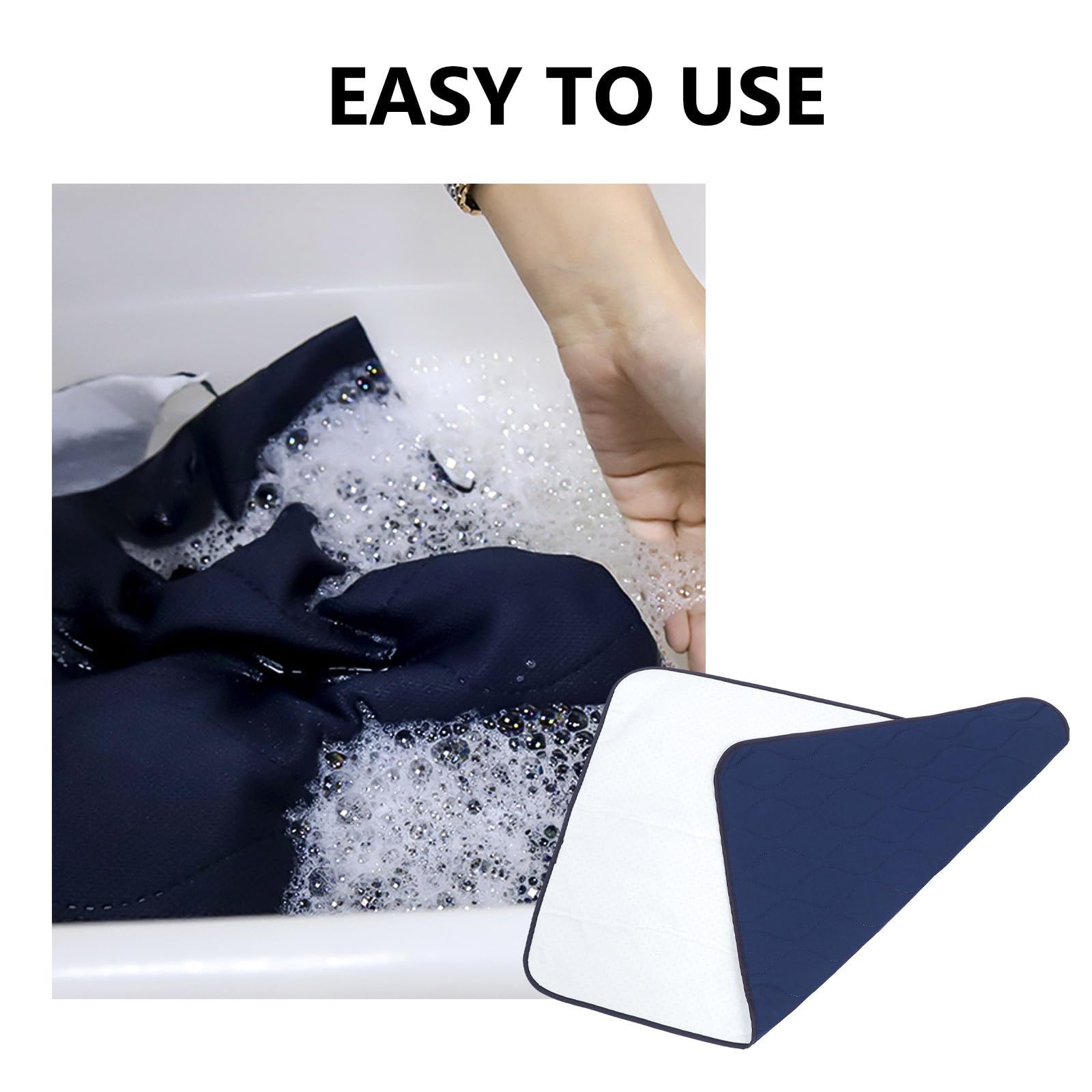 Almohadilla Urinaria para Ancianos, Cambiador de Pañales Lavable y Reutilizable, Tela, Azul, Antienganches, para Mascotas, para Cojín y Compresa Sanitaria