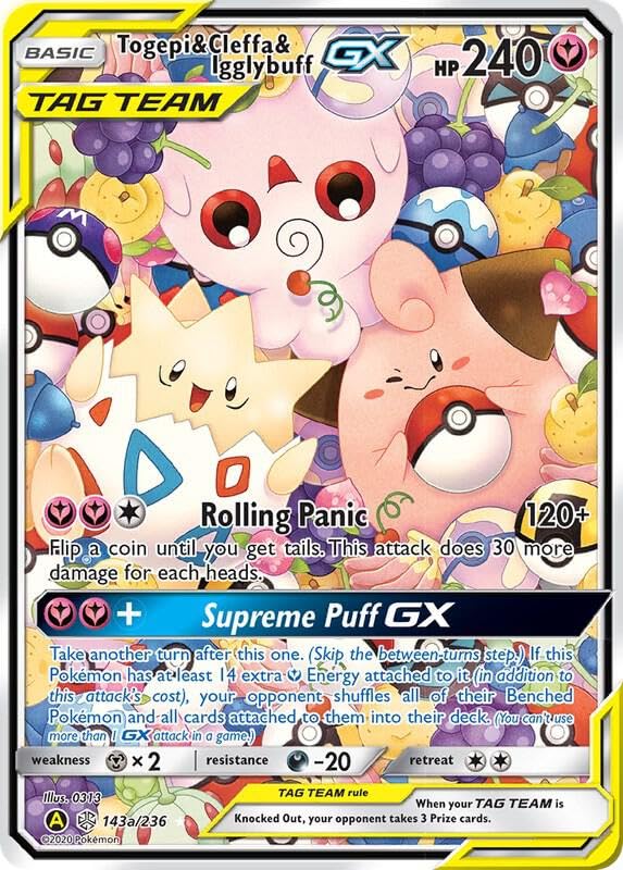 Amazon.co.jp: ポケモン トゲピ & クレファ & イグリバフ GX - 143a