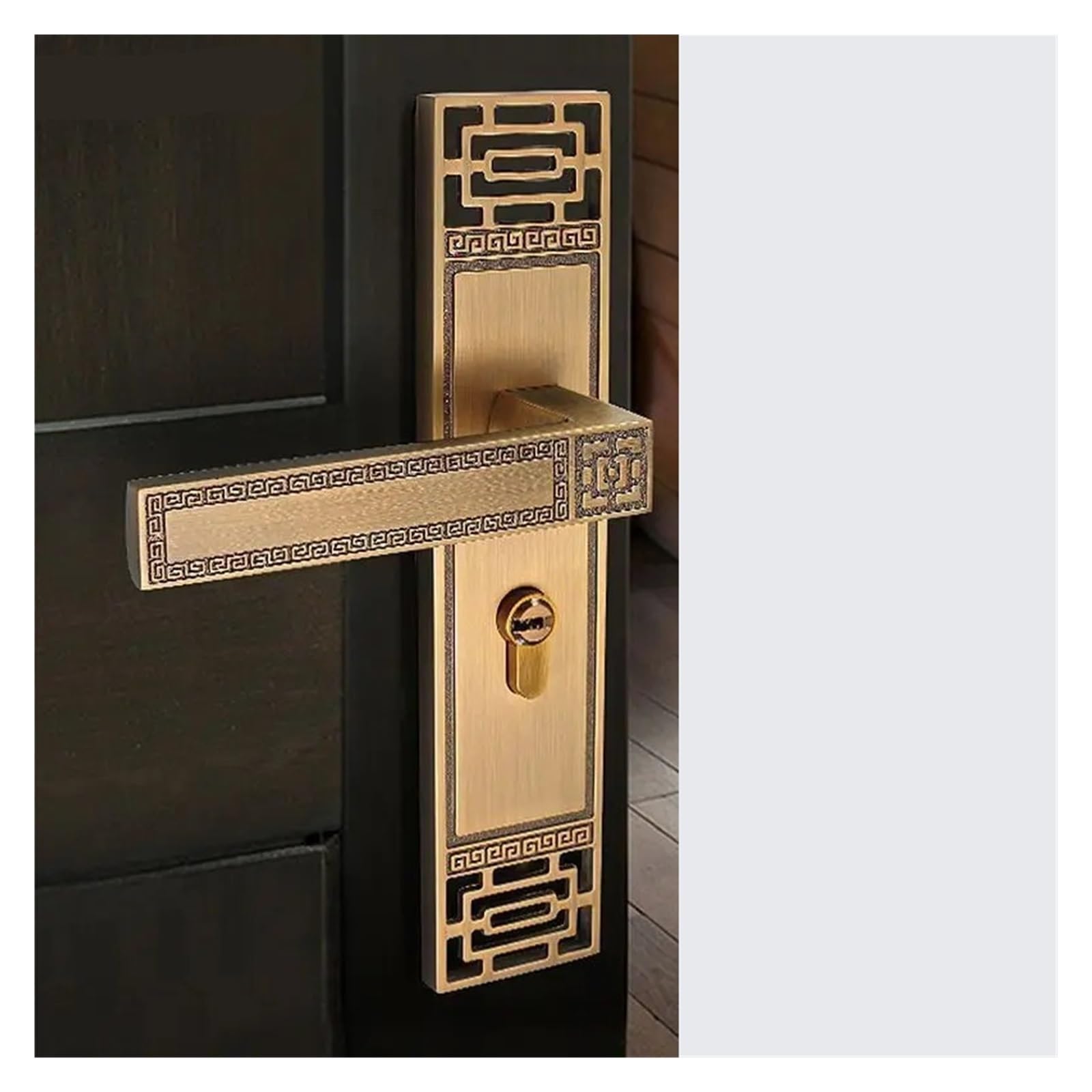 Poignée de porte silencieuse en aluminium avec clé pour la sécurité de votre maison