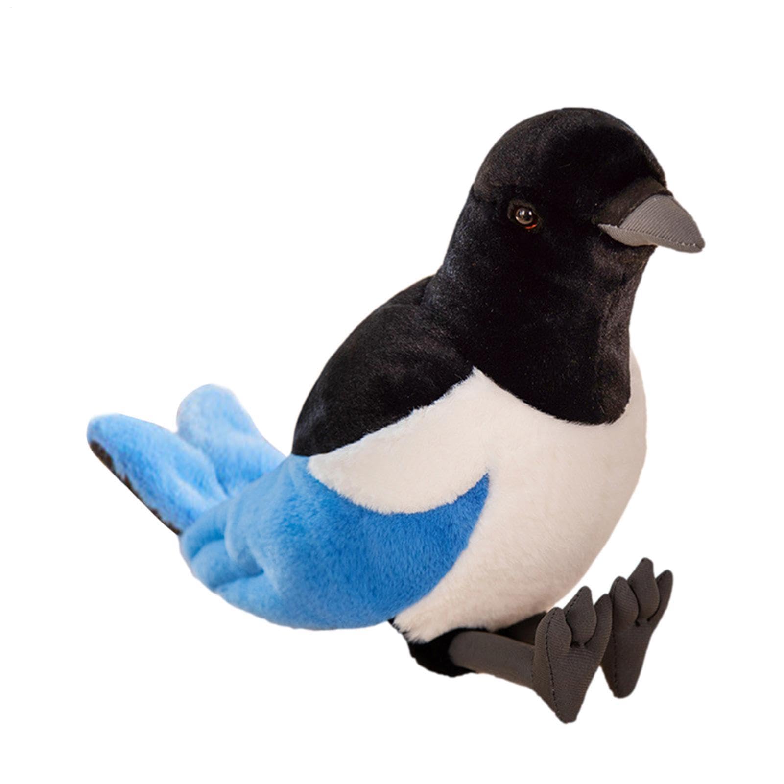 Magpie Plush Toy – Realistic Bird Stuffed Animal, Soft Simulation Doll, Lightweight Decorative | Educational Gift For Children Adults, Home Display Collectible Ornament