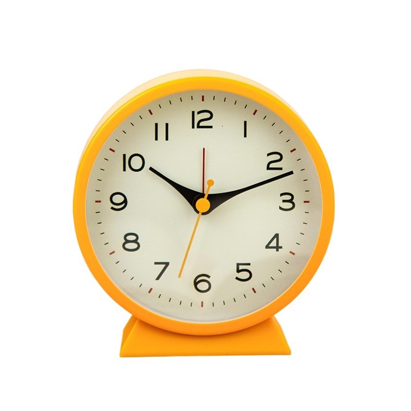 FDEFIRTFG Alarm clock, Minimalist Metal Small for Creative Bedside Luminous Desk Clock Desktop Silent Student Bedroom(Orange)