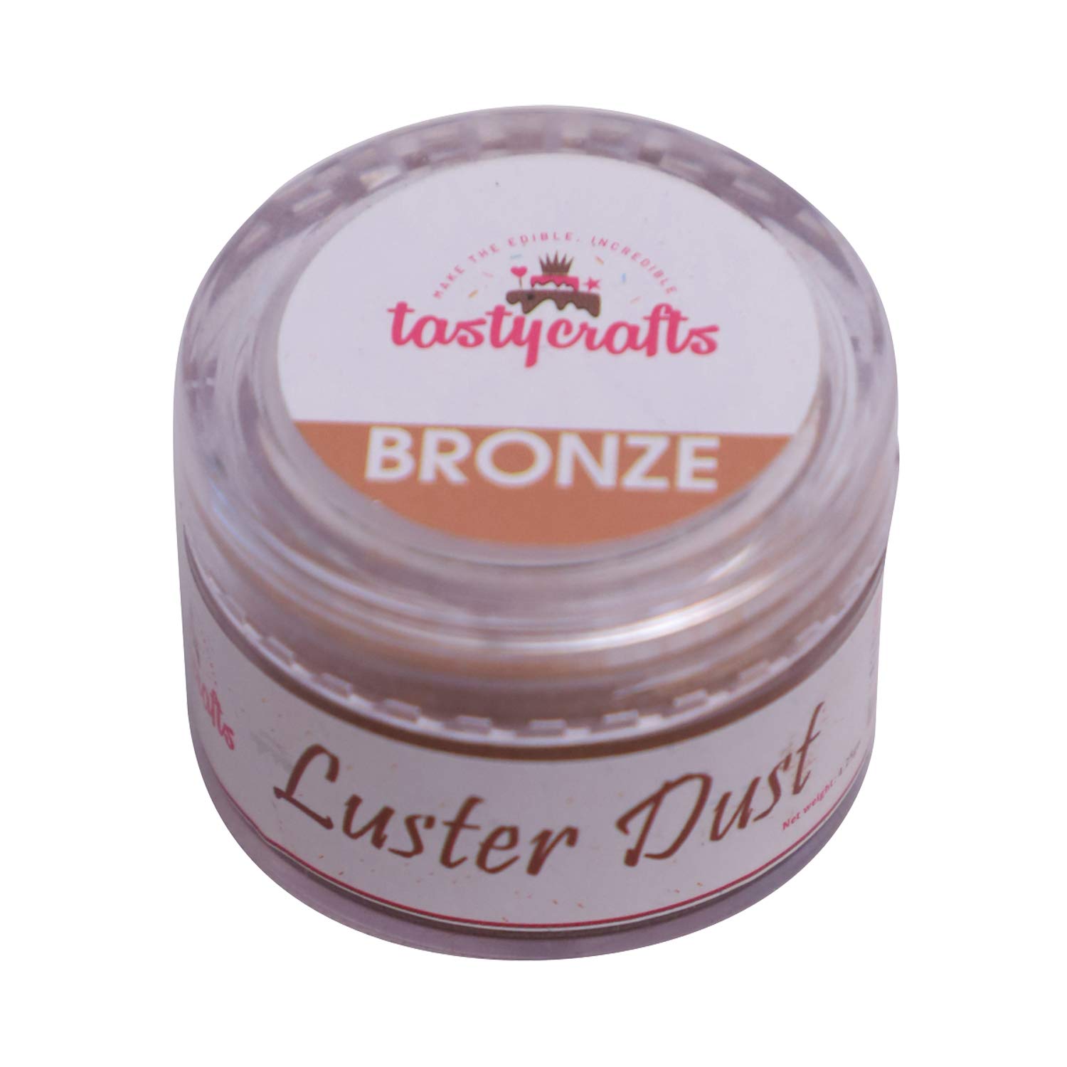 Encrust Ventures Luster Dust | Pearl Dust | Edible Product for Cake Décor | Glittering Shiner Dust | 4.25 gm - Bronze - Image 2 thumbnail