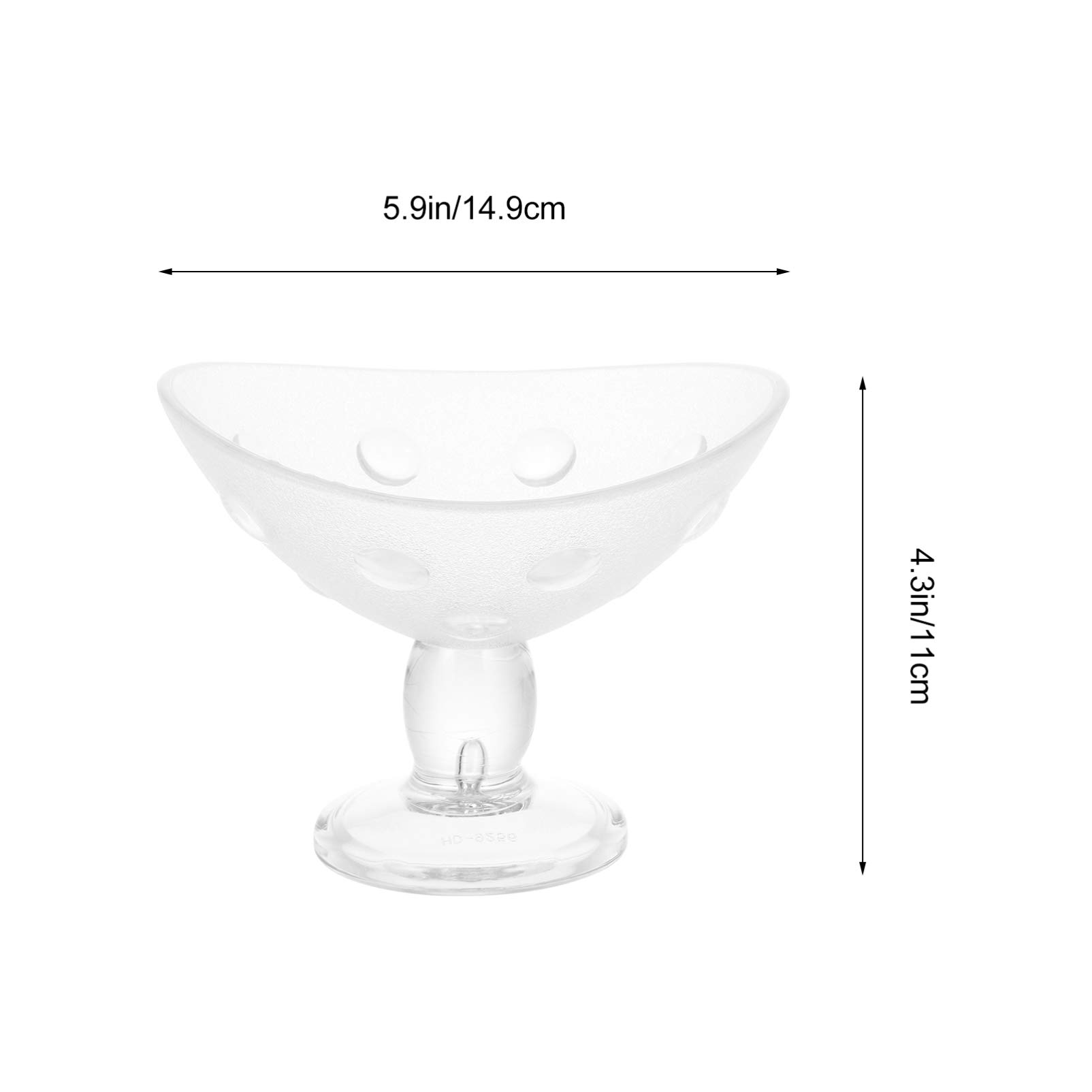 HOLIDYOYO Transparent Ice Cream Cup Cocktail Cups Clear Dessert Cups Dessert Tasting Bowl Ice Cream Cups Snack Cups Footed Dessert Bowls Ice Cream Bowl Parfait Cups PC Material re-usable