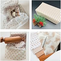 Vista 2 de Papel de seda de oro rosa, 100 hojas de papel de seda a granel para envolver regalos, papel de seda de hoja de oro rosa para bolsas de regalo