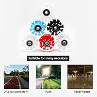 Vista 6 de Nezylaf Paquete de 8 ruedas de patinaje iluminado, ruedas LED de dureza 78A con rodamientos ABEC-9 de primera calidad, accesorios iluminadores