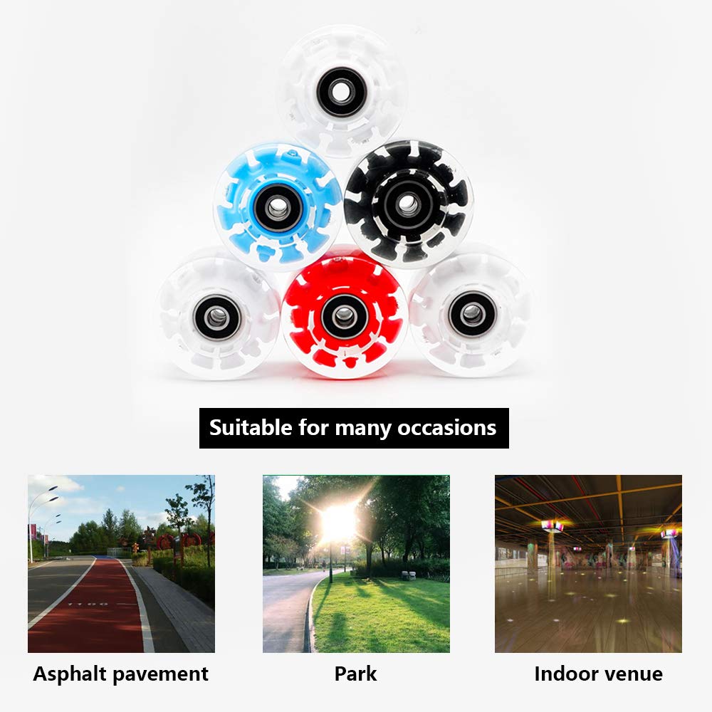 Rodas Skate LED Nezylaf - 8 Unidades - ABEC-9 - 78A - 32x58mm