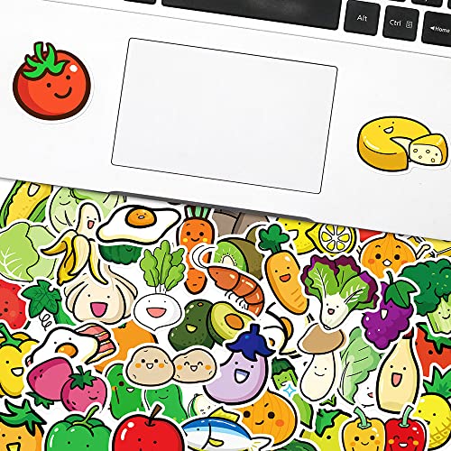 Simple Vegetable Vinyl Stickers, 50 PCS Waterproof Cartoon Food Decals for Laptops Scrapbooking, Journals, Notebooks - Image 3