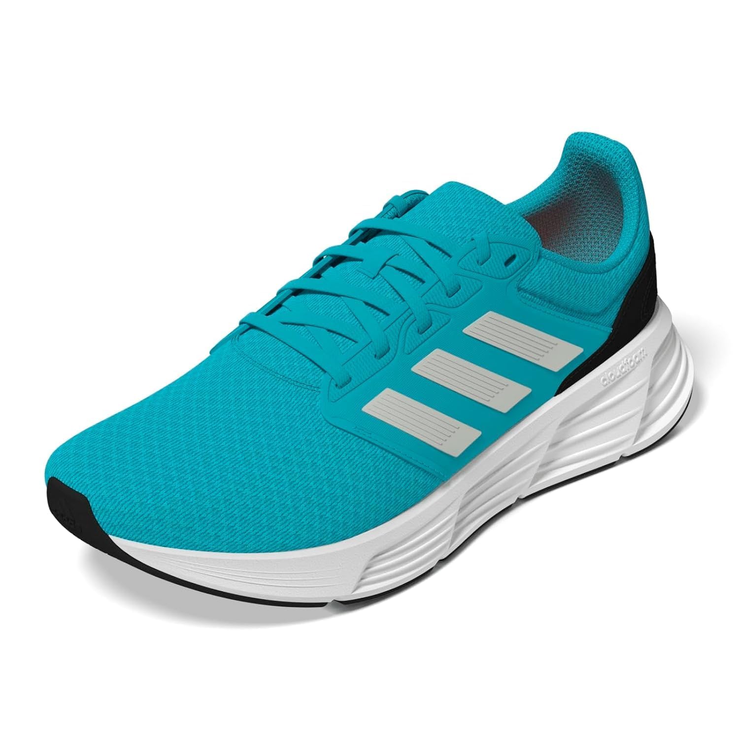 adidas Galaxy 6 M, Shoes-Low Hombre, Lucid Cyan/Zero Met./Solar Red, 44 EU