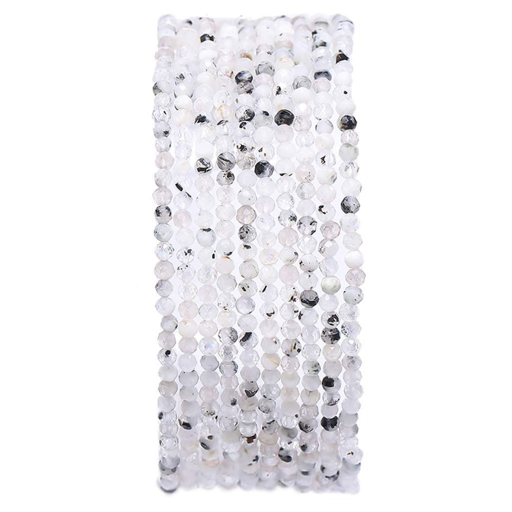 BEADIA Natural Stone Faceted Round/Rondelle Loose Semi Gemstone Beads for Jewelry Making