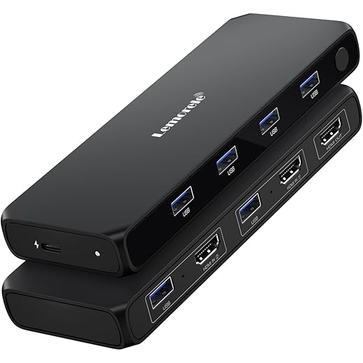 Lemorele KVM Switch Dual-Monitor