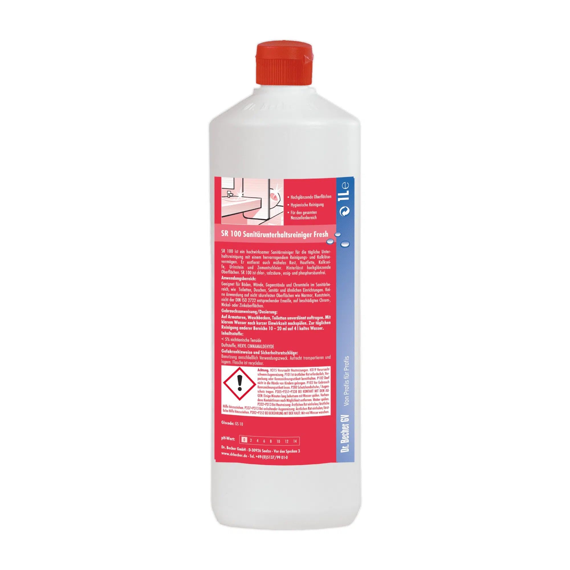 Dr. Becher SR 100 Detergente sanitario Fresh – 1 litro | bottiglia (1 l)