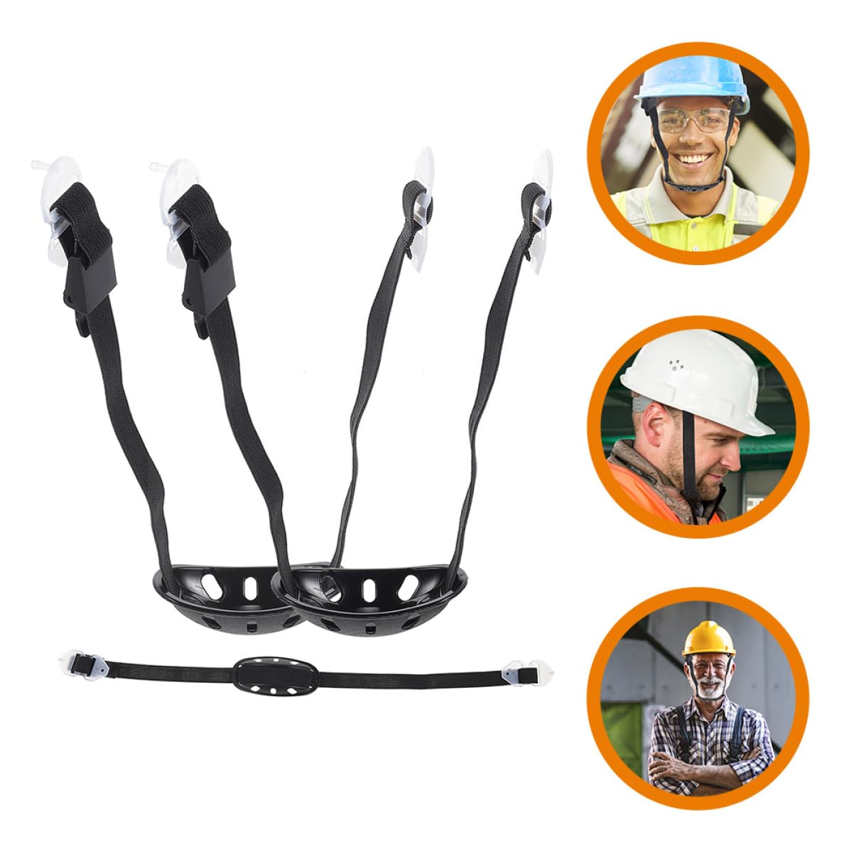 Toyvian Sottogola Del Casco Costruzione Di Elmetti Approvati Bande Mento Sudore Sottogola Per Cappello Da Costruzione Comodo Sottogola Poliestere Black