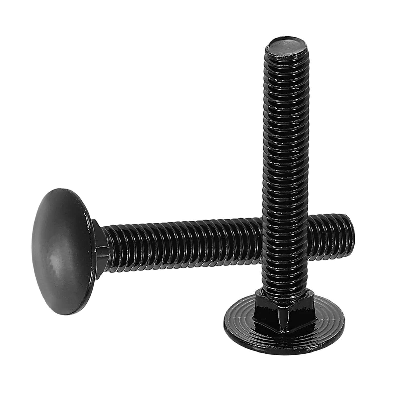 uxcell 30Pcs Carriage Bolts, M6 x 40mm Stainless Steel 18-8 (304) Round Head Square Neck Screws Black Oxide Bolt Screw for Fastening Accessories -