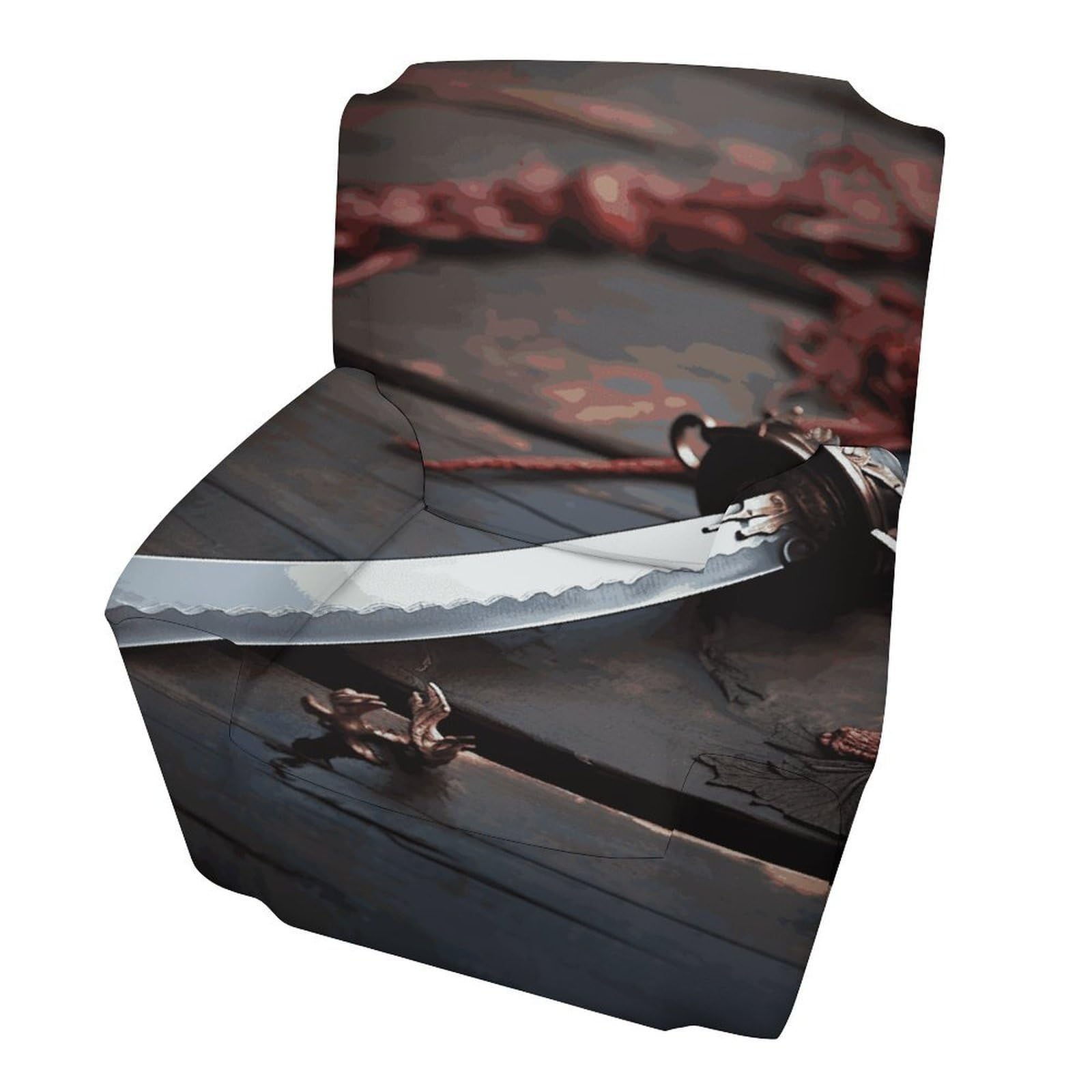 Fekiloot Style Japan Samurai Sword Couch Cover Sofa Cover Sofa Slipcover