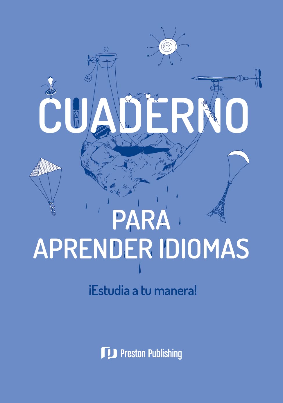 CUADERNO PARA APRENDER IDIOMAS AZUL