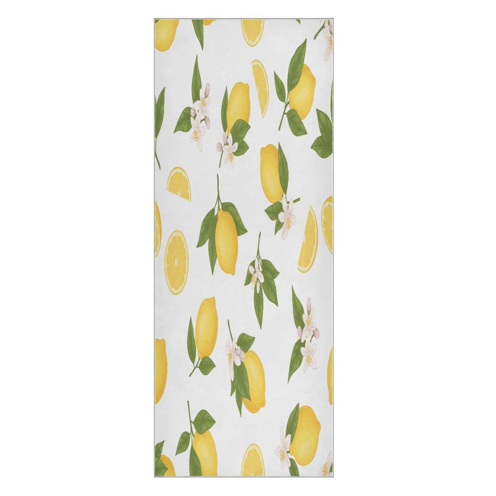 BURSTDDY Lemon Hot Yoga Towel Absorbent Non Slip Yoga Mat Towel