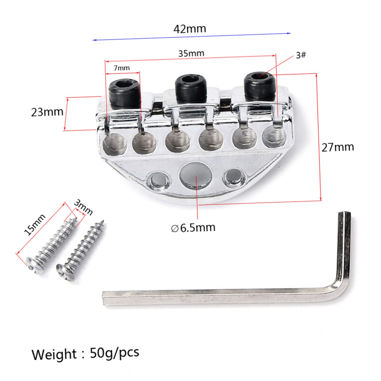 Totority Metal Top Pillow Locking Nut for Electric Guitar Guitar Parts Metal Construction