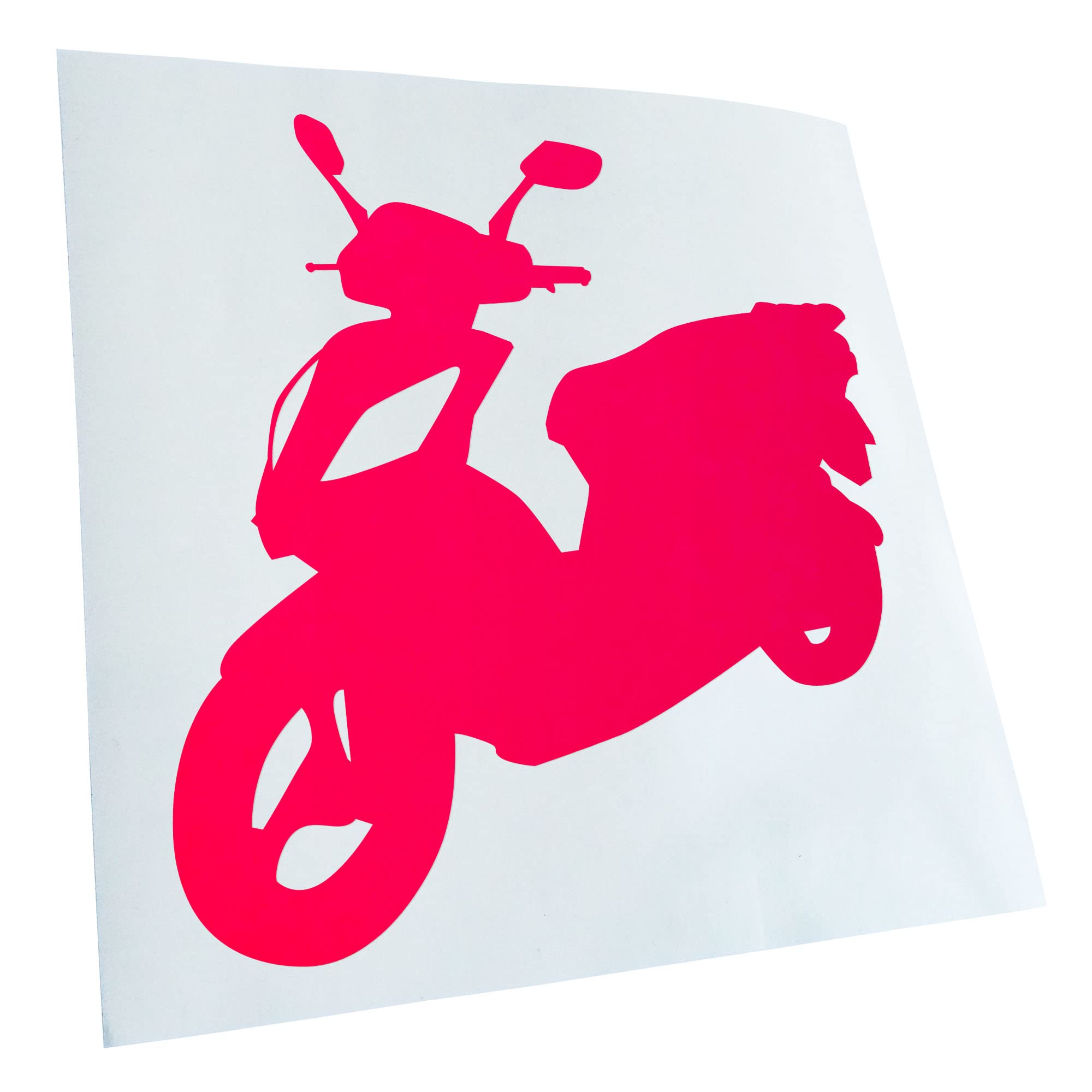 Kiwistar - Car Sticker - Neon Pink - 24 x 24 cm Scooter Custom Scooter - Rear Window Car Sticker Weatherproof for Car Truck Moped Truck - Sticker Exterior Self-Adhesive Tuning Accessories for Window