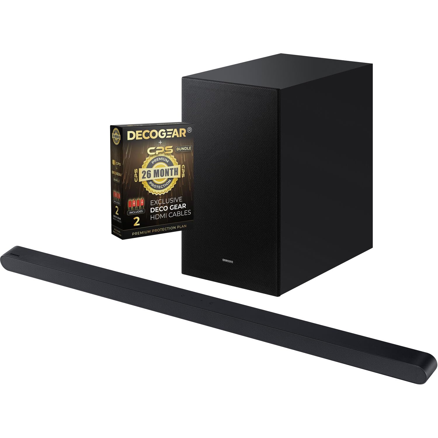 Samsung HW-S700D/ZA 3.1ch Q-Series Wireless Dolby Atmos Soundbar 2024 (Renewed) Bundle with 2 YR CPS Enhanced Protection Pack