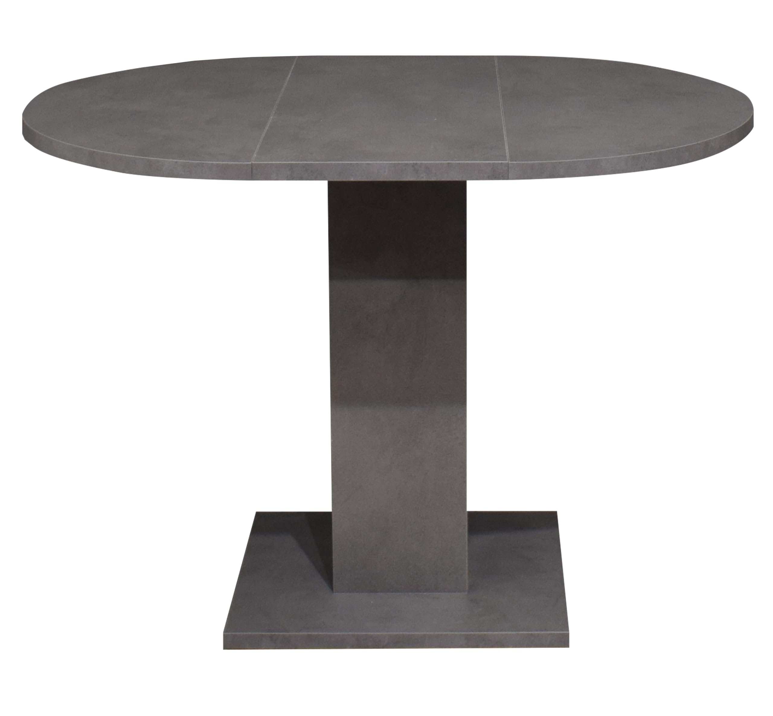Tap/Rund_90 Esstisch RUND Küchentisch graphit grau ausziehbar 90 cm Durchmesser Küche, Haushalt & Wohnen