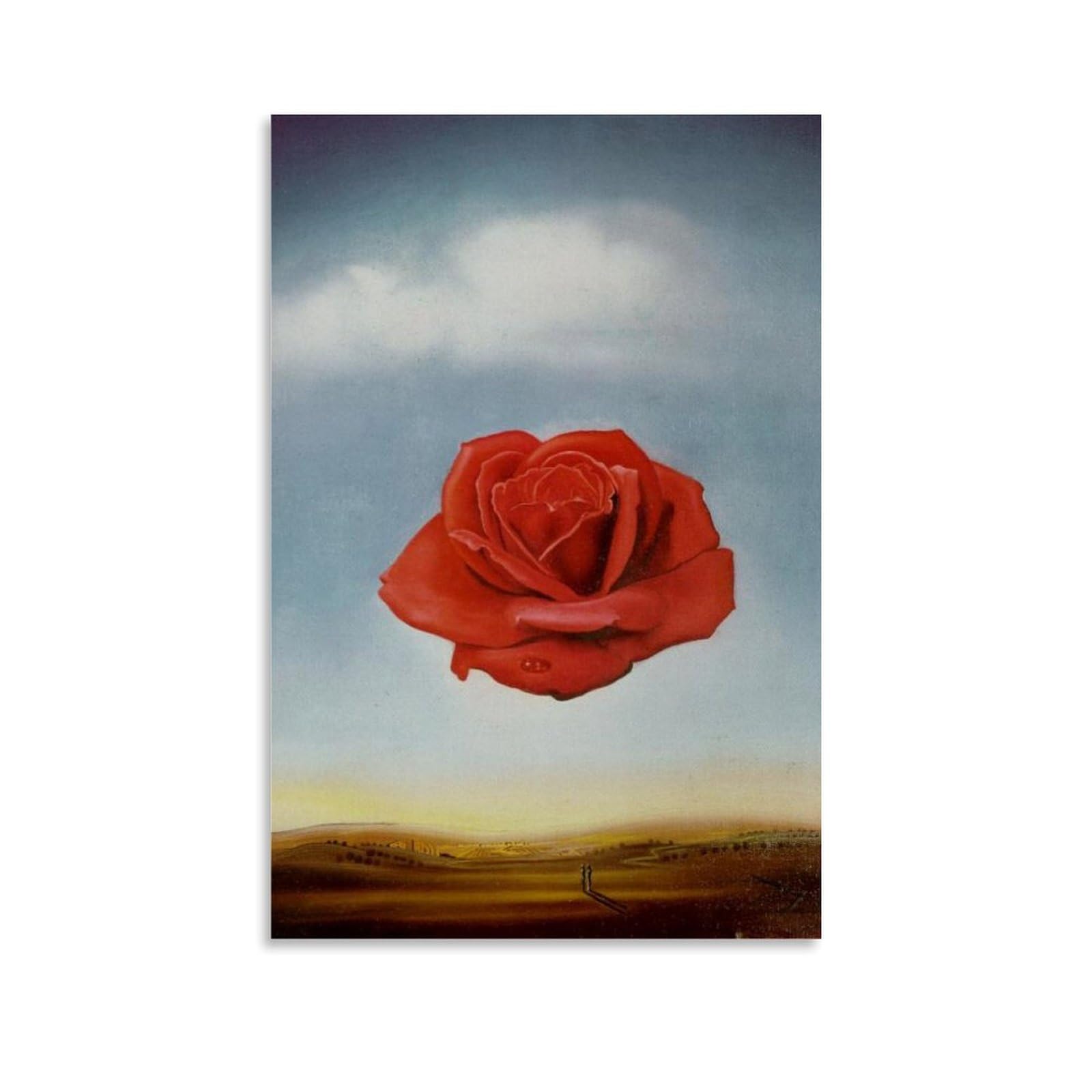 Hbeoop Unframe-Style Salvador Dali Famous Paint (Meditative Rose) Print Poster Artworks Canvas Room Aesthetic Wall Art Prints Home Modern Decor 20X30inch(50X75cm)