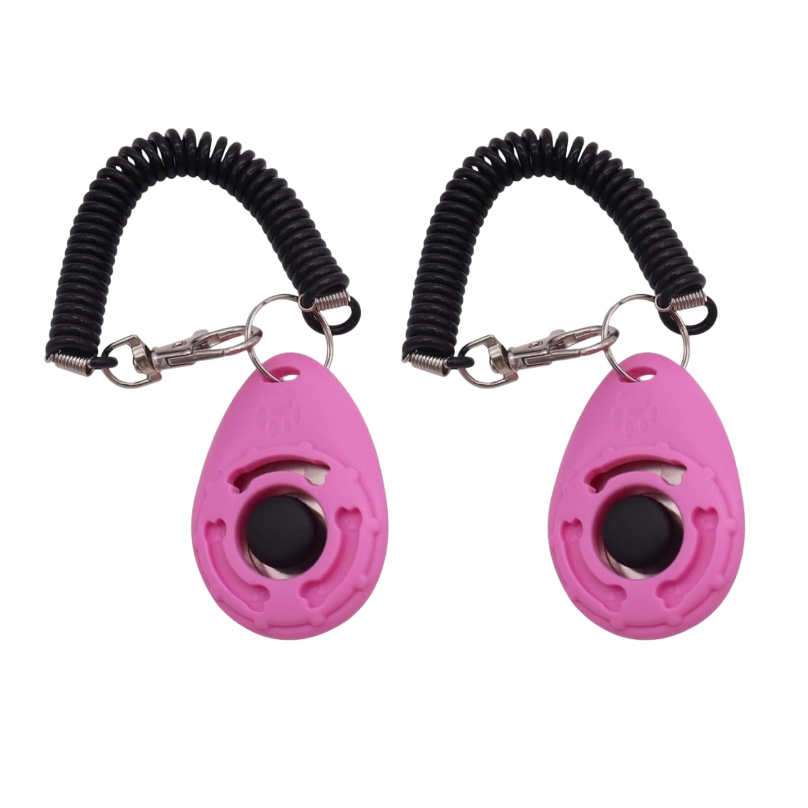 2Pcs Pink Dog Clicker for Training Easy to Use with Button Dog Training Accessories Strong and Long-Lasting, Training and Behavior Aids โ image 1