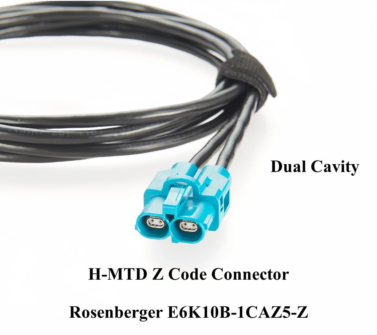 Original Rosenberger E6K10B-1CAZ5-Z to E6K10A-1CAZ5-Z H-MTD Automotive Ethernet Cable Assembly 10Gbps H-MTD Dual Cavity to Single Cavity Harness GG 2Speed 251 for ADAS, Autonomous Driving(1M/3.28FT)
