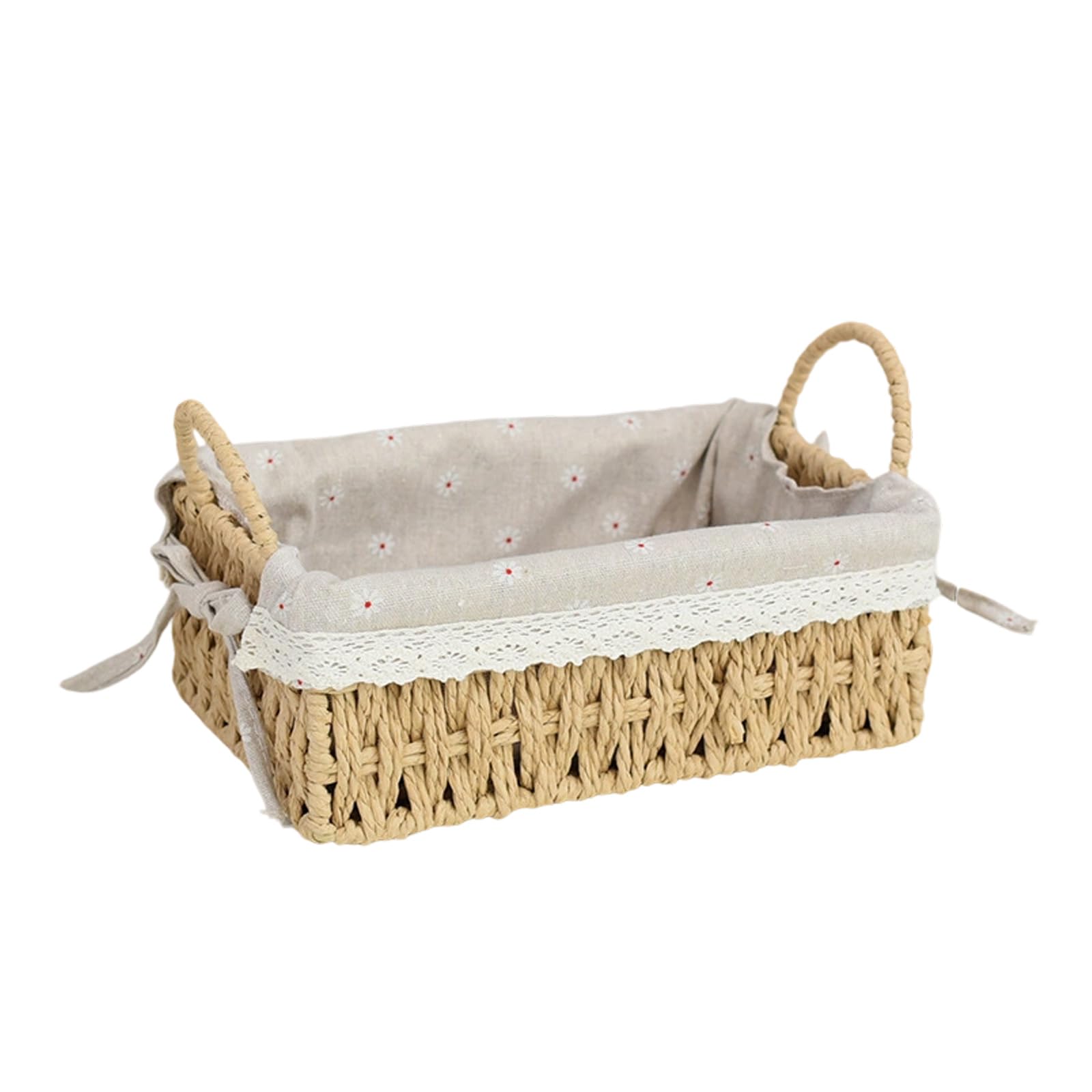 KACCDE Woven Storage Bin Large Capacity Organiser Basket for Toy Cosmetics Jewelry Book Small Items Living Room Bedroom Dresser Paper Rope Storage Basket
