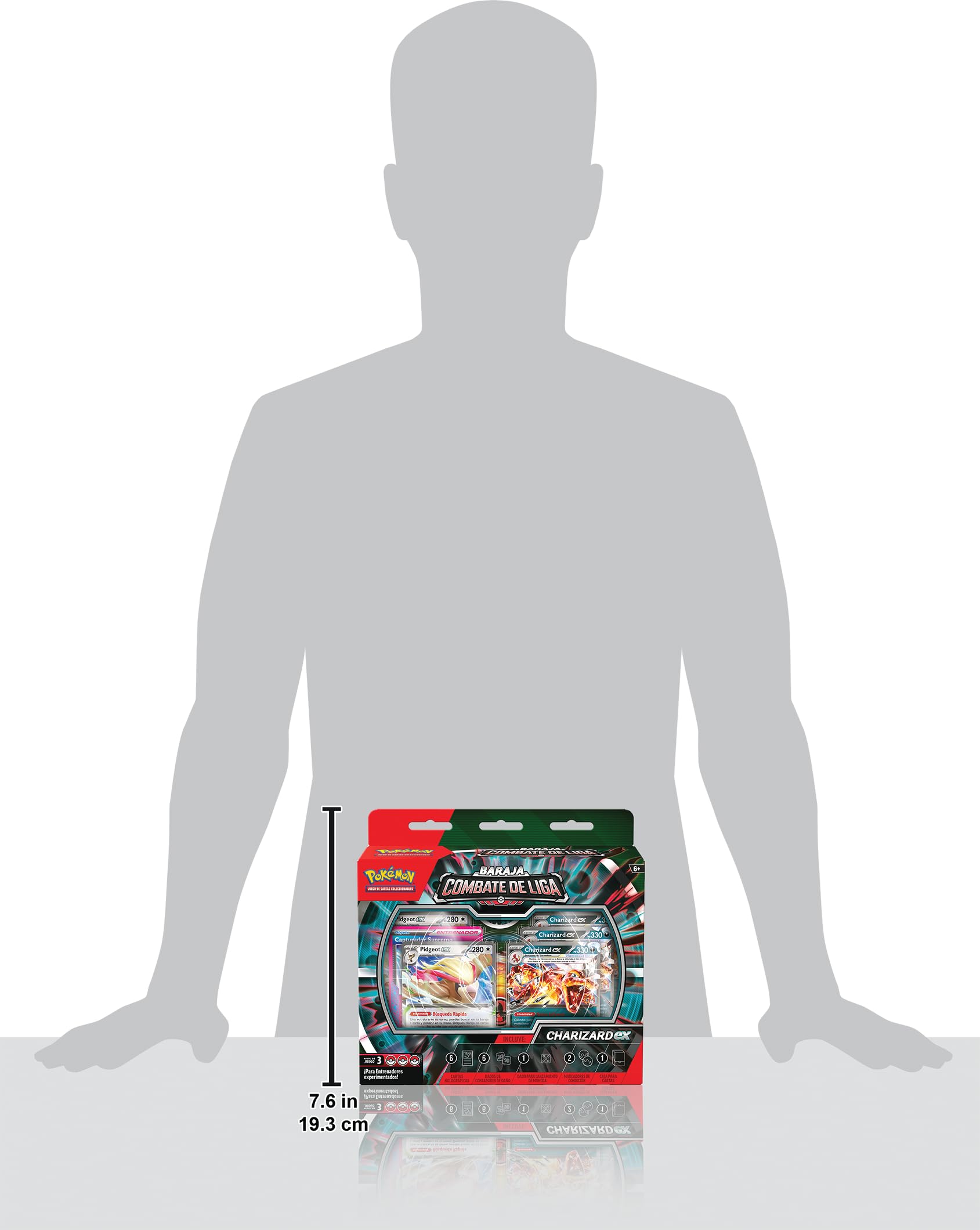 Pokémon Baraja Combate de Liga de Charizard ex de JCC Pokémon (1 baraja de 60 Cartas Lista para Jugar con Charizard y Pidgeot)